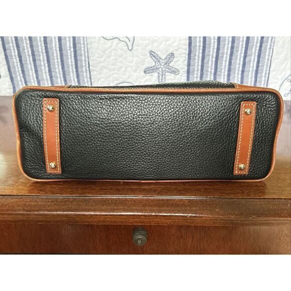 Dooney & Bourke Hobo Bag Black and Brown Pebbled Leather J8616963 - Picture 3 of 15